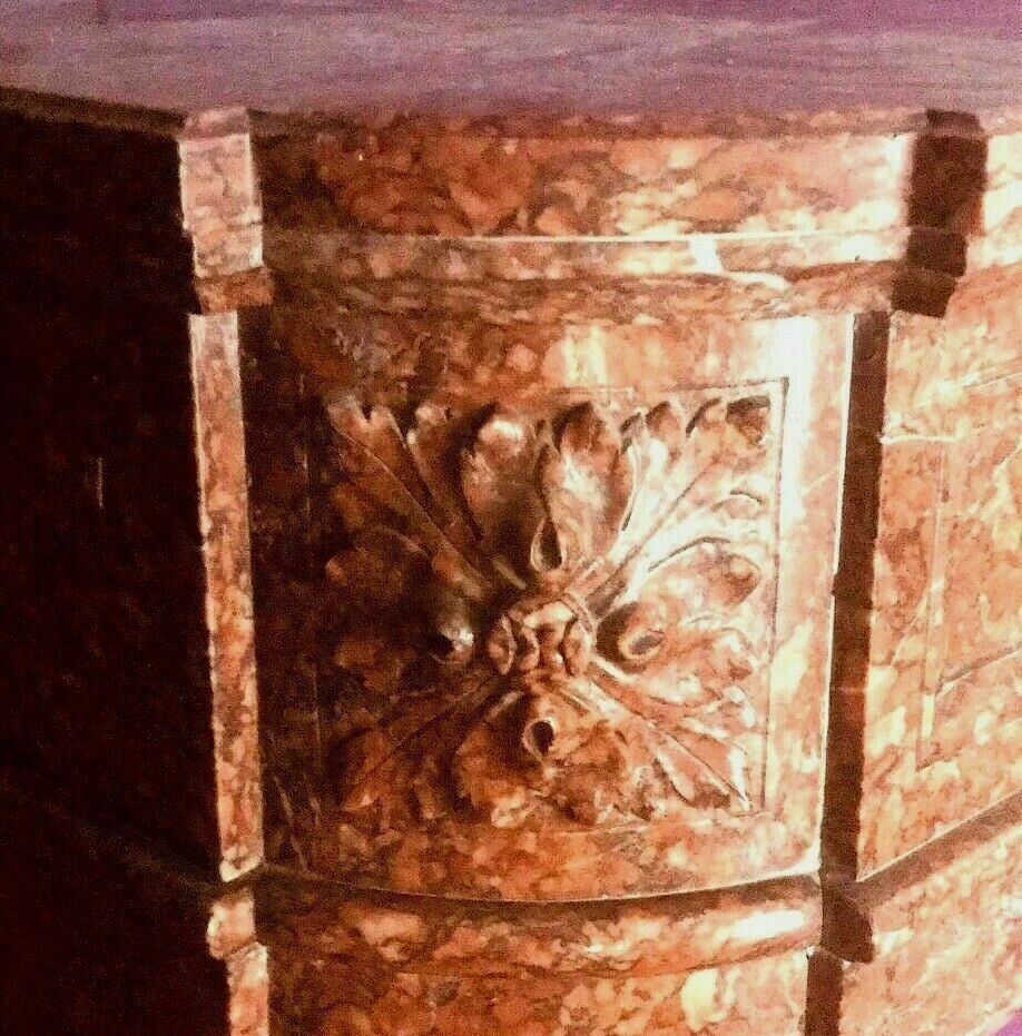 Louis XVI Style Fireplace In Red Griotte Marble XIX Century photo vinterior