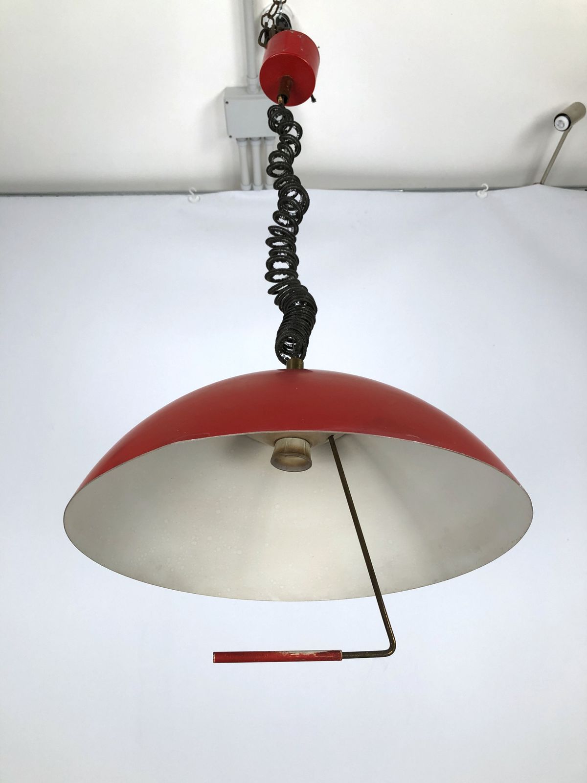 photo furniture Stilux Milano, Italian Labeled Chandelier From 50s