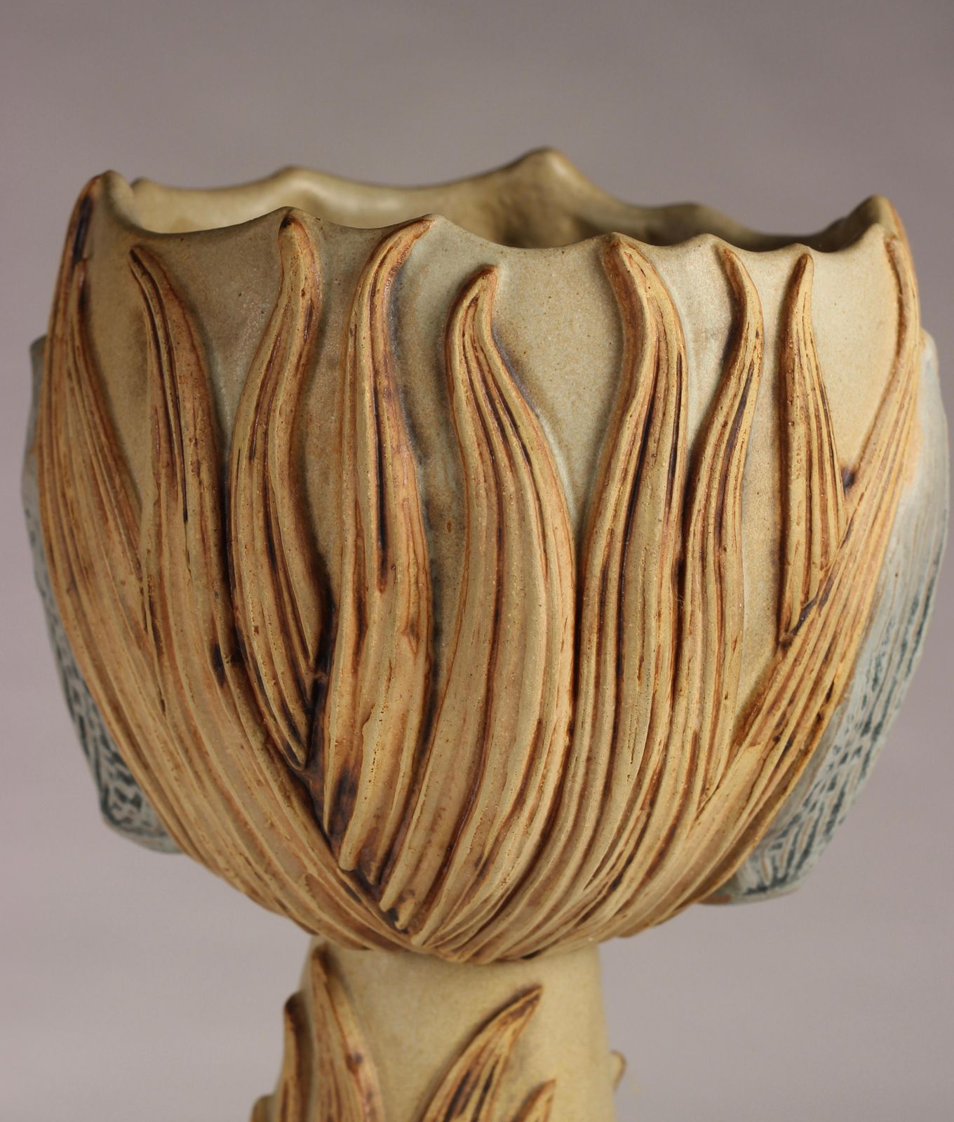 Mid Century Modern Ceramic Jardinière By Bernard Rooke photo vinterior