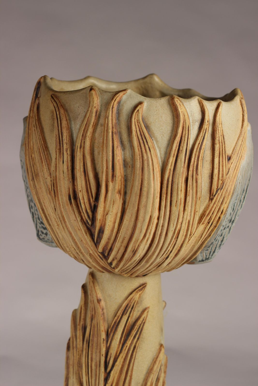 Mid Century Modern Ceramic Jardinière By Bernard Rooke photo vintage
