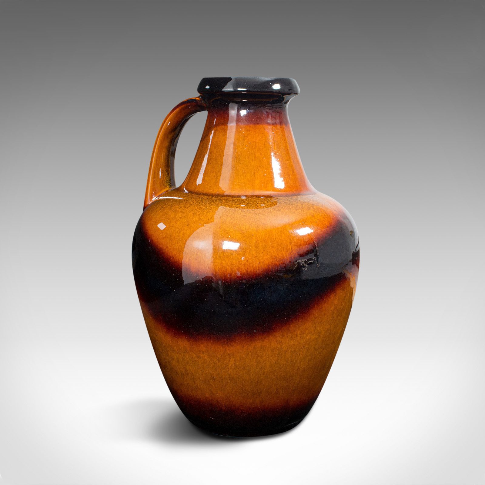 Large Vintage Decorative Amphora, German, Ceramic, Serving Jug, Vase, Circa 1970 photo for sale