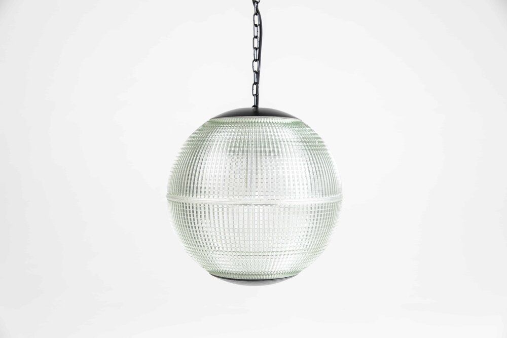 Holophane Globe   40cm Glass Parisian Street Pendant Lights