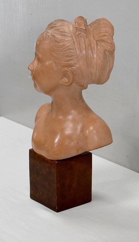 Terracotta Bust Of Louise Brongniart, After Houdon    1900 photo for sale