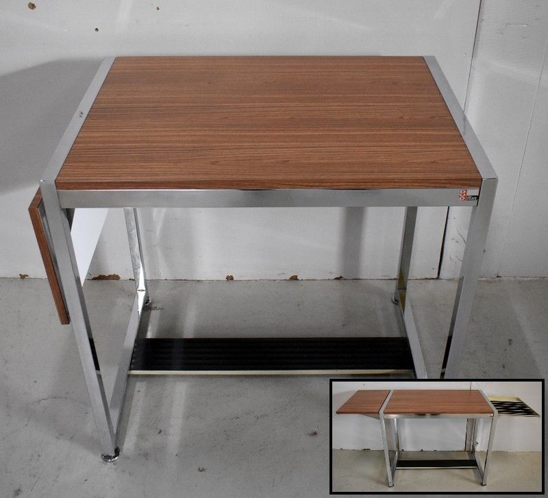 Small Office With Shutter, In Chromed Metal And Formica   1970s