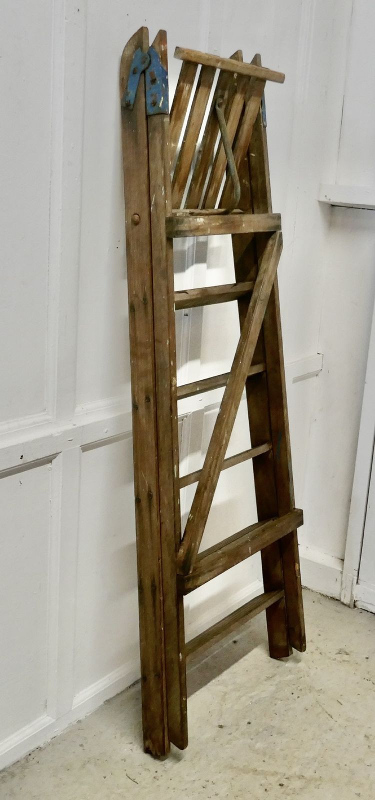 Tall 19th Century Wooden Step Ladder photo 534.0