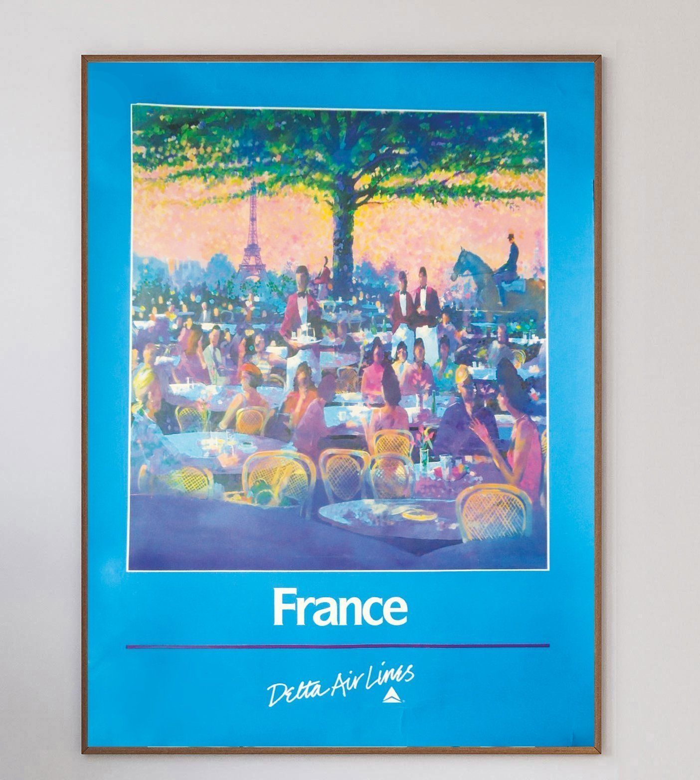 France   Delta Air Lines   Original Vintage Poster photo for sale
