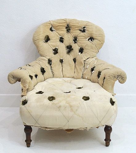A Very Rare Pair Of French 19th Century Buttoned Armchairs photo 1690.0