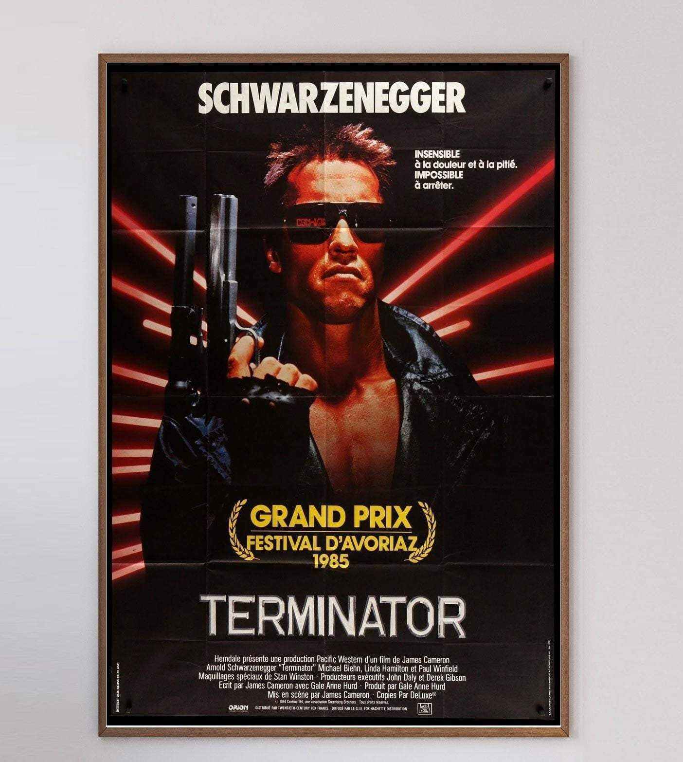 The Terminator (French) 1984   Original Vintage Poster photo furniture