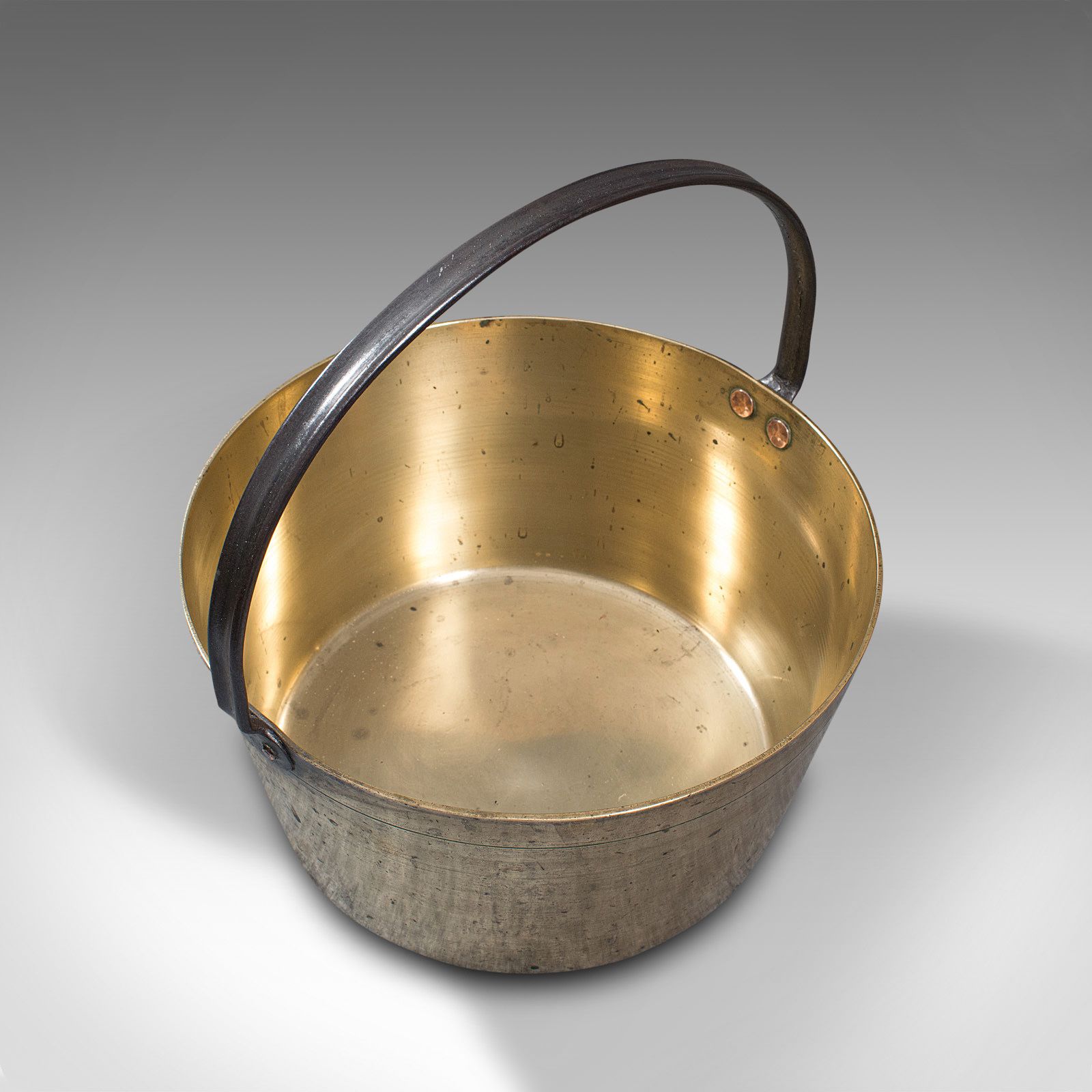 Home Decor Antique Preserving Pan, English, Heavy Brass, Jam, Cooking Pot, Georgian, C.1800 photo