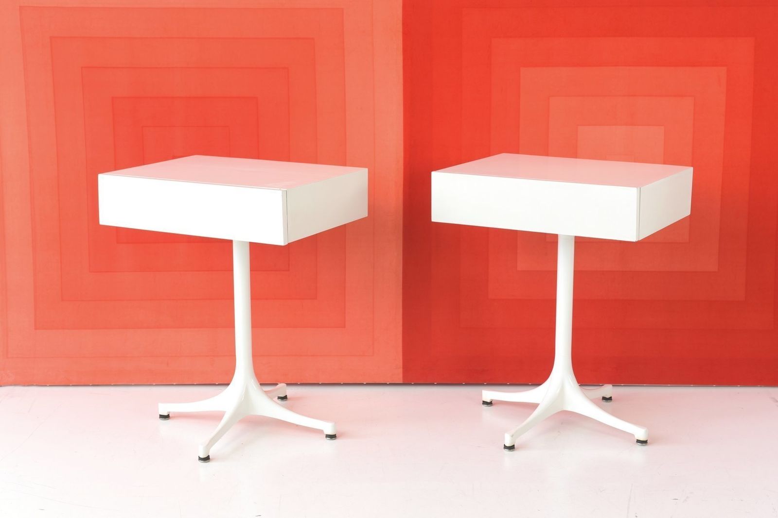 German Pedestal End Tables By George Nelson For Vitra, 1960s, Set Of 2