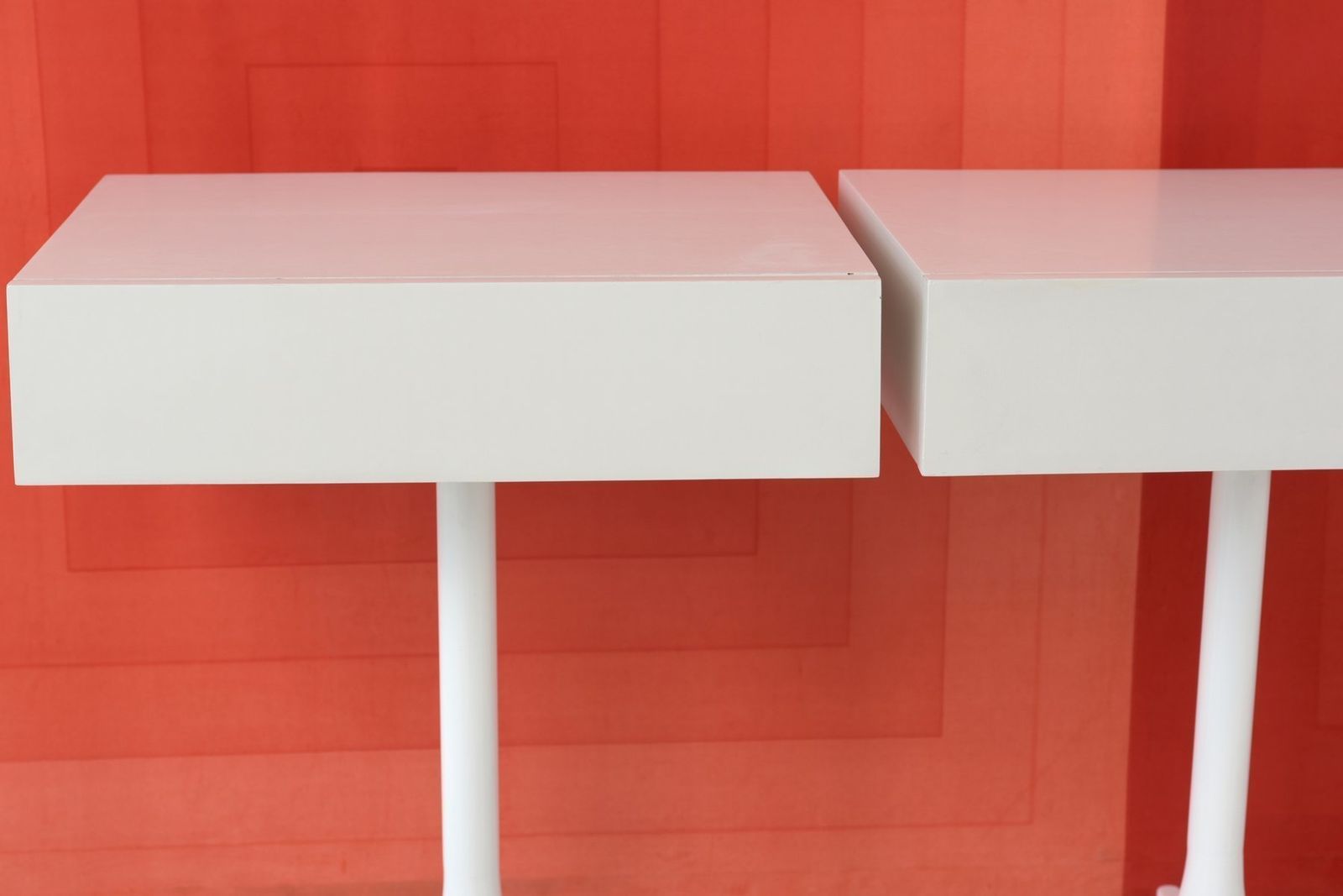 German Pedestal End Tables By George Nelson For Vitra, 1960s, Set Of 2 photo for sale