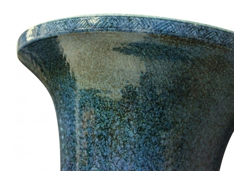 A Large & Impressive Blue Ground Ceramic Vase photo furniture