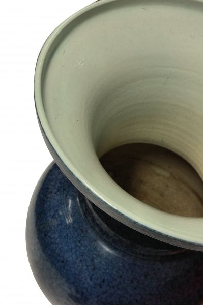 A Large & Impressive Blue Ground Ceramic Vase photo for sale