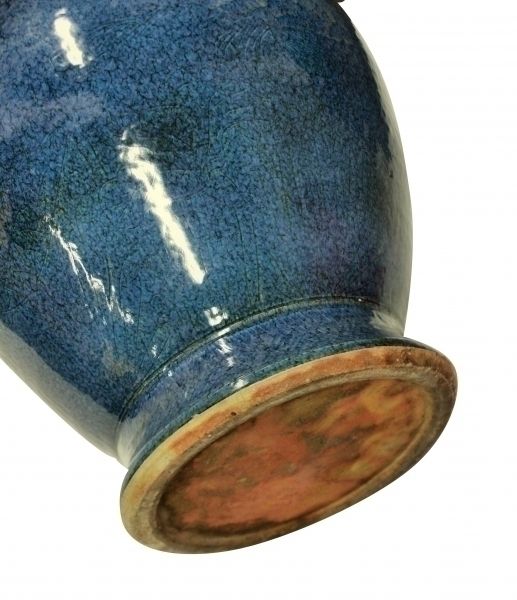 A Large & Impressive Blue Ground Ceramic Vase photo Home Decor