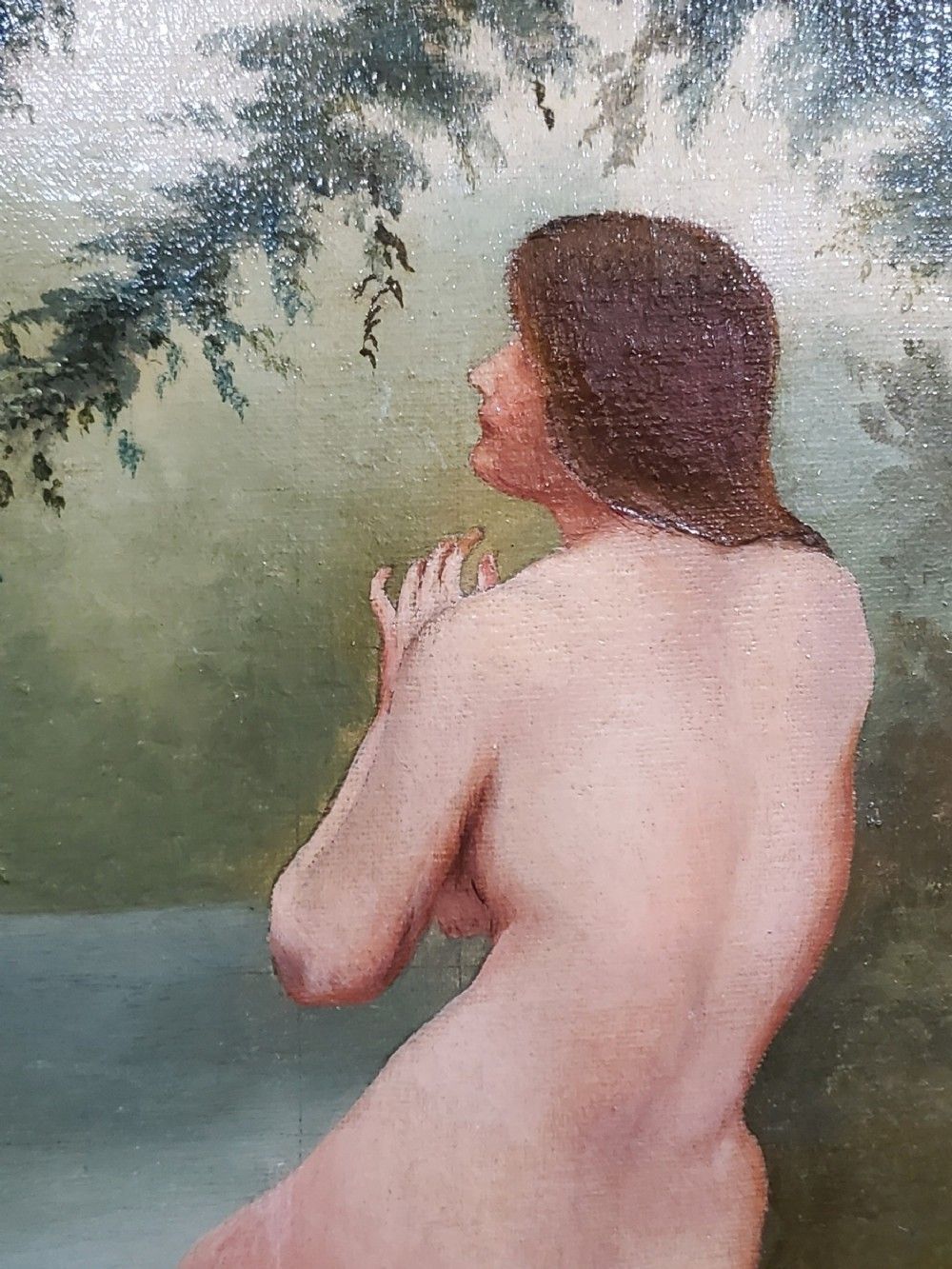 Ménégaux, French Art Nouveau Oil On Board C1900 photo 1438.0