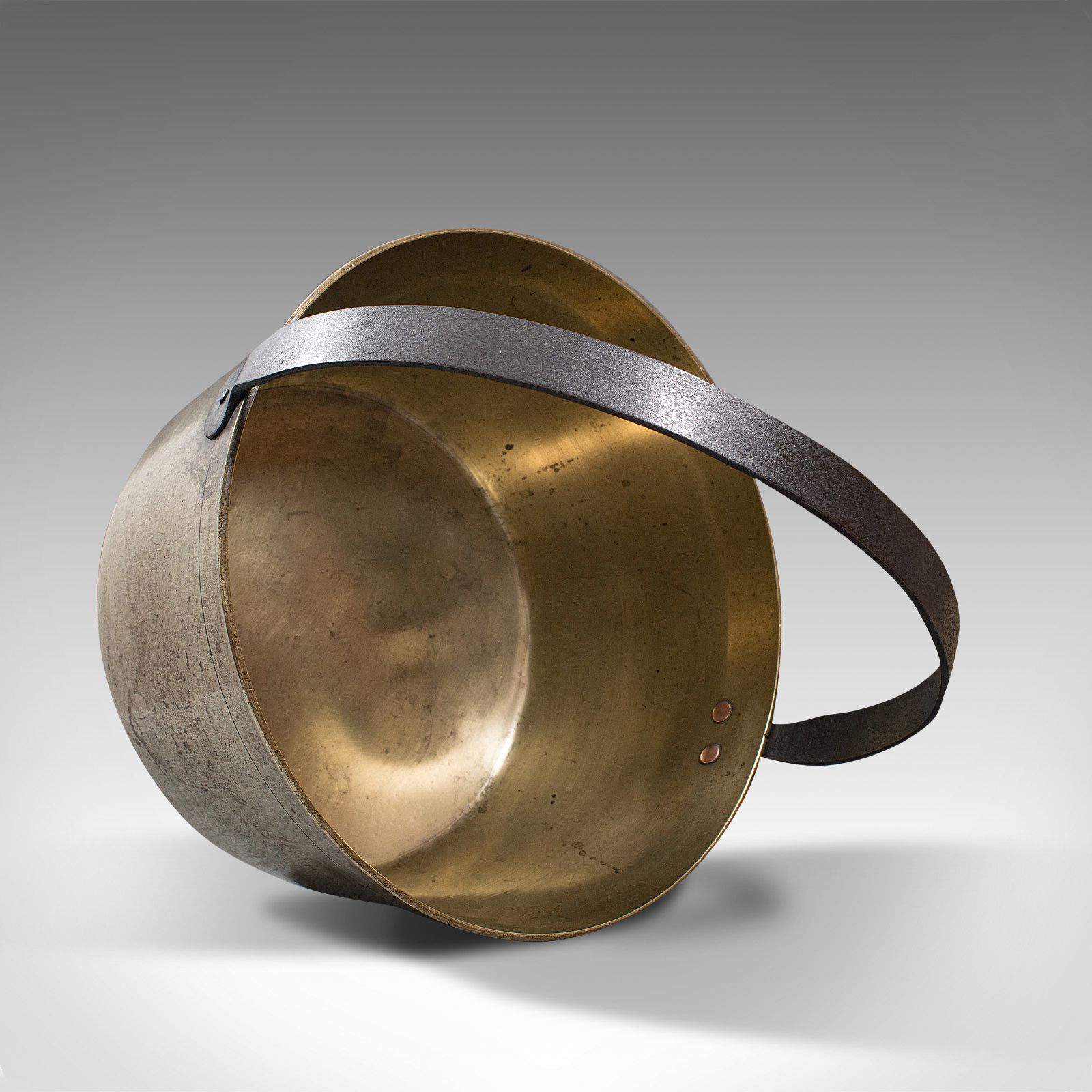 Heavy Antique Jam Pan, English, Brass, Preserve, Cooking Pot, Georgian, C.1800 photo for sale