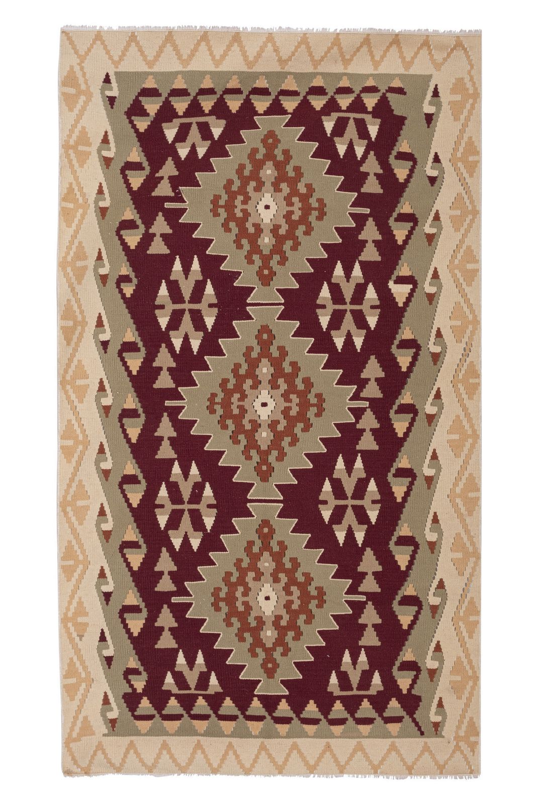 Vintage Turkish Kayseri Kilim Rug 4' X 7'5"