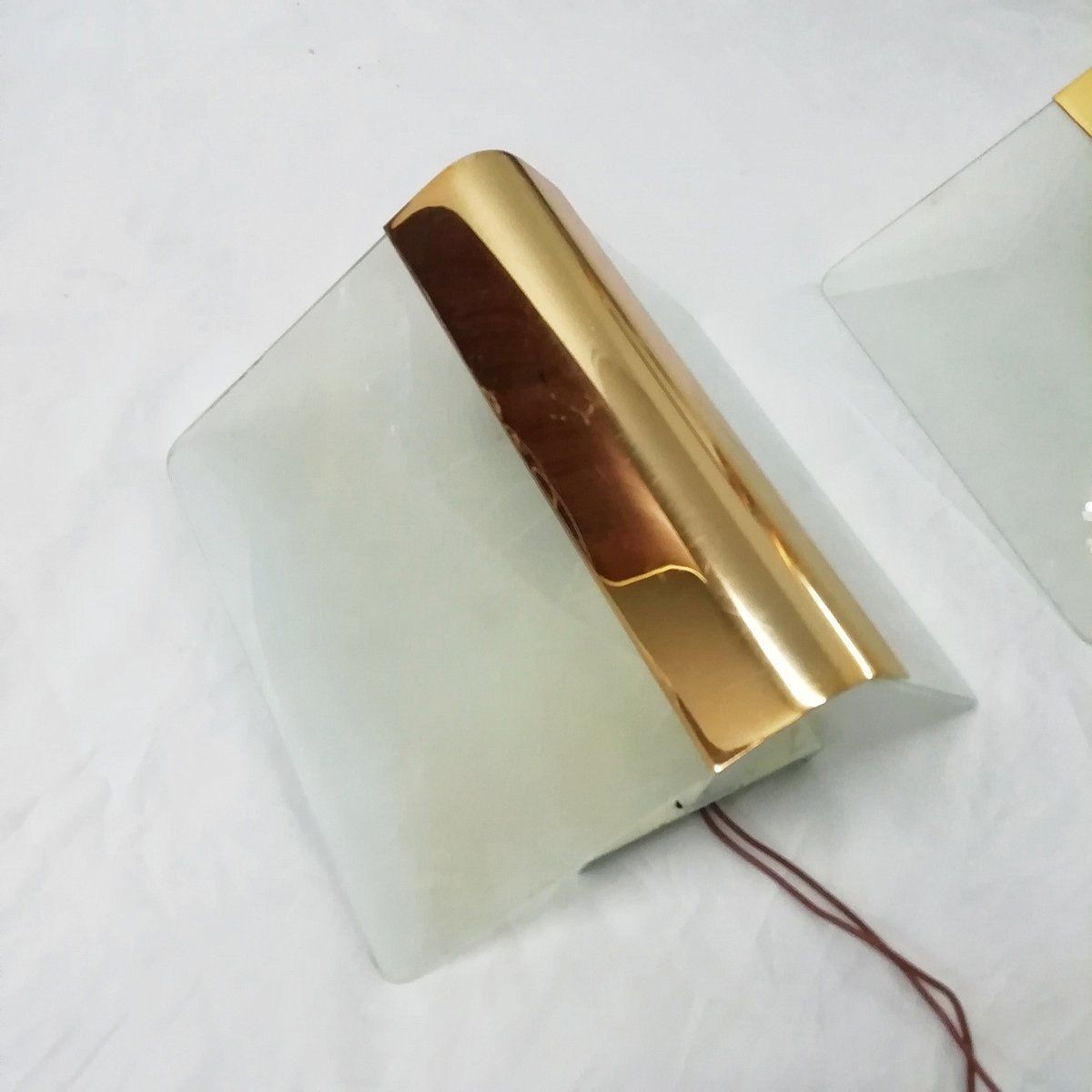 Metal And Glass Metalarte Sconces, 1970s. Set Of 2 photo furniture