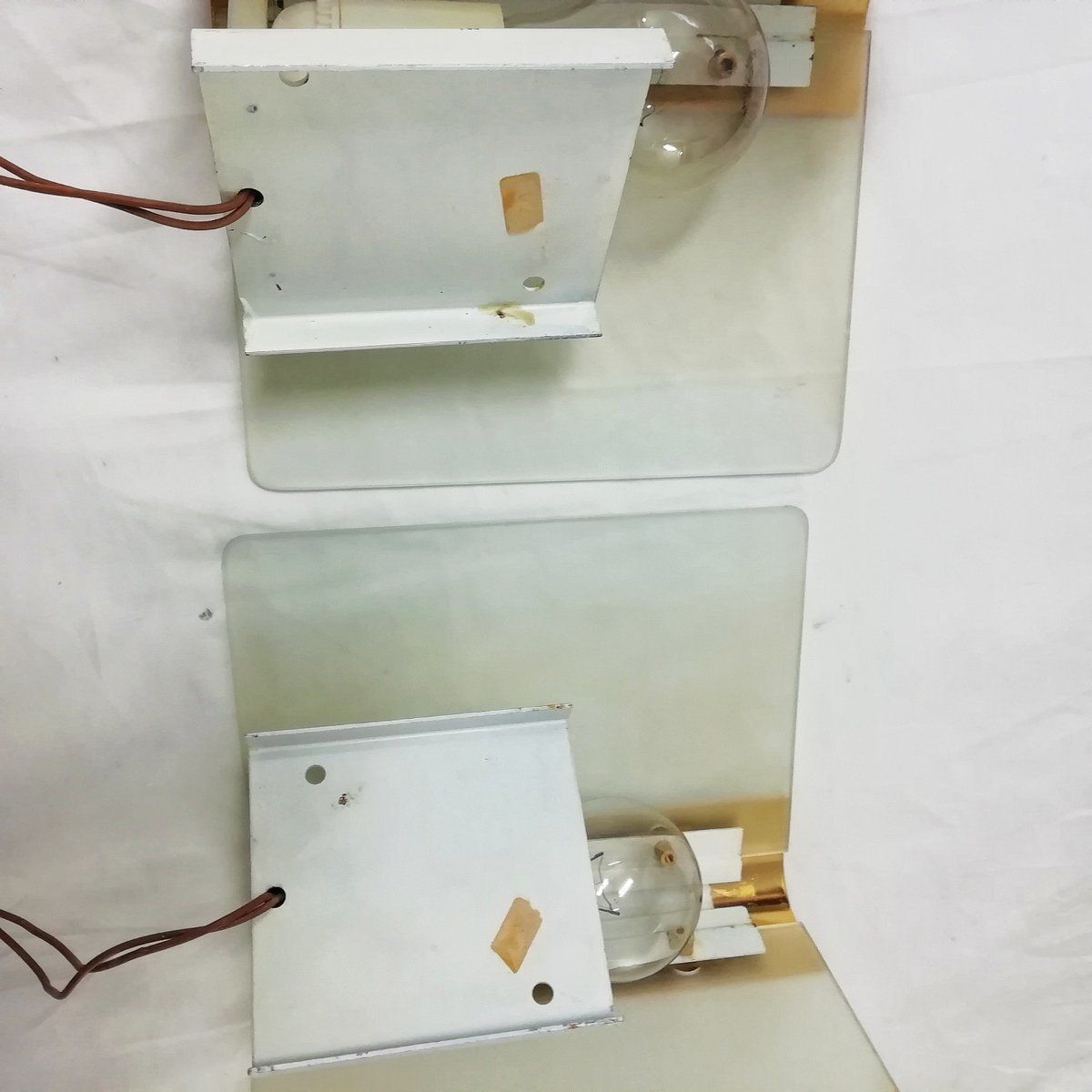 photo furniture Metal And Glass Metalarte Sconces, 1970s. Set Of 2