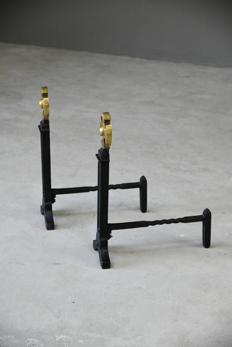 Wrought Iron Andirons photo for sale