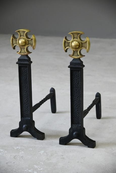 photo furniture Wrought Iron Andirons