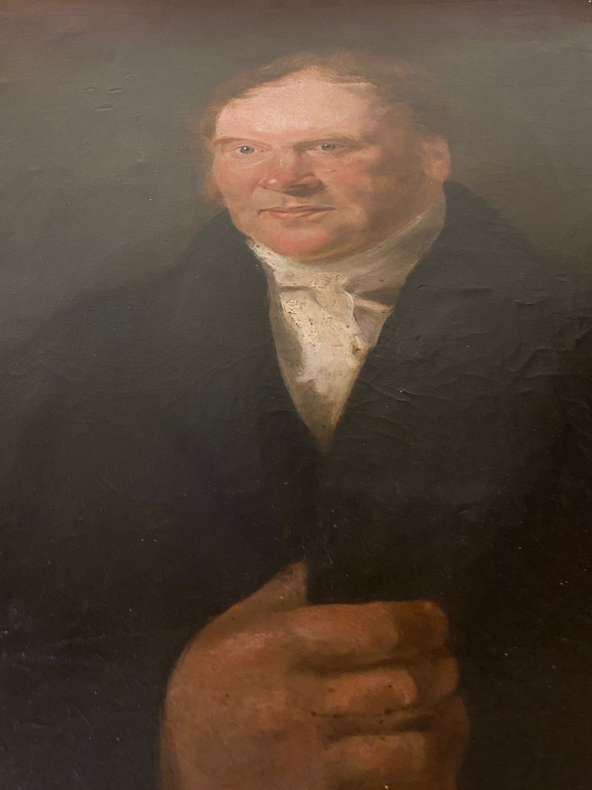 Oil Painting   19th Century Portrait Of A Red Haired Gentleman photo Art