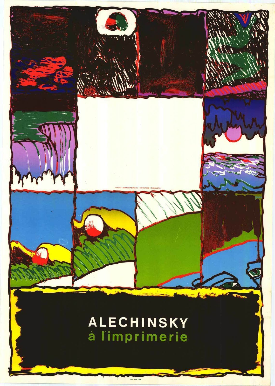 Pierre Alechinsky (B.1927) – Alechinsky à L’imprimerie, Poster For The Travelling Exhibition, 1975