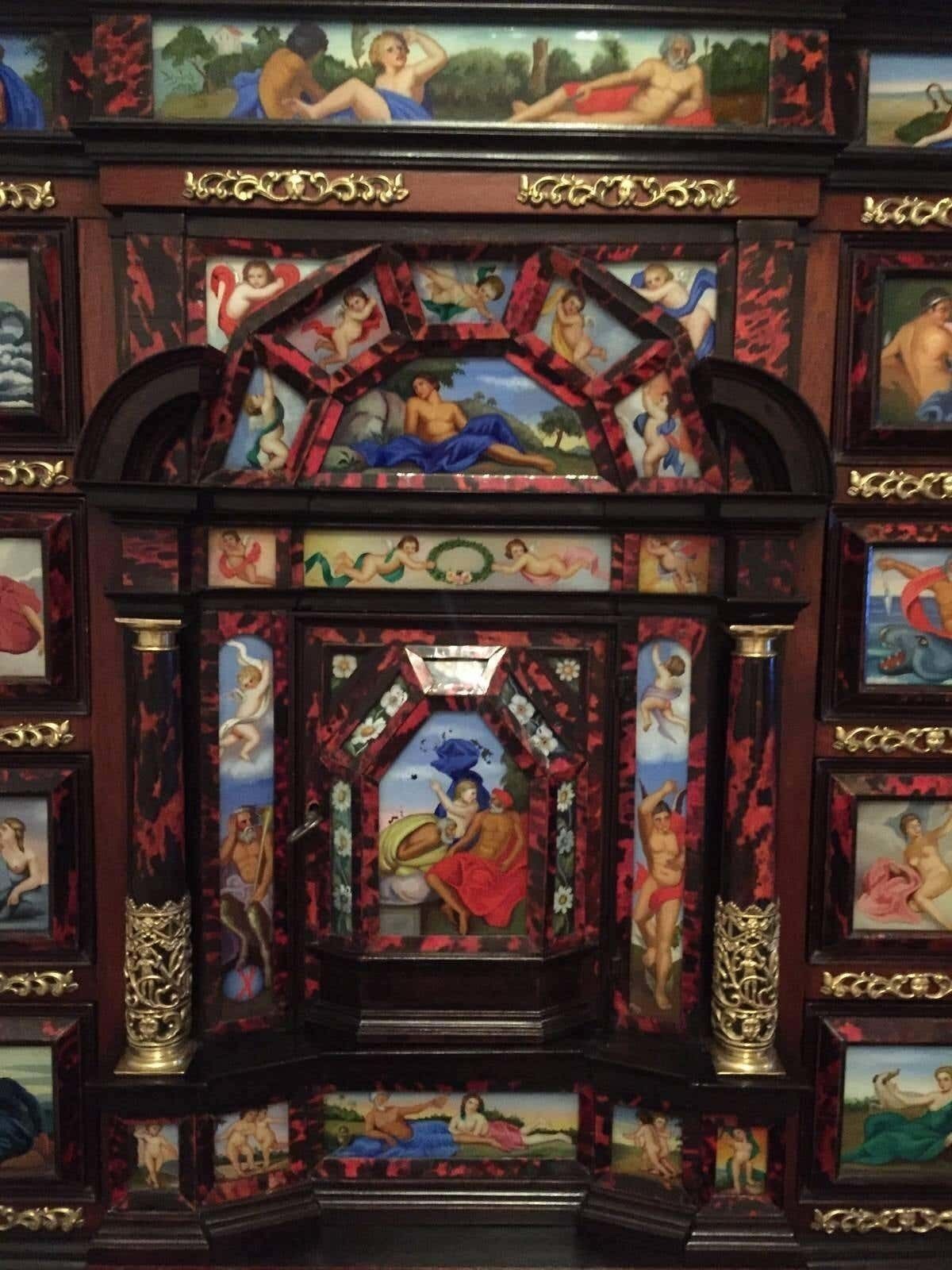 Original 18th Century Monumental Cabinet On Stand / Italian Bargueno / European photo 80430.0