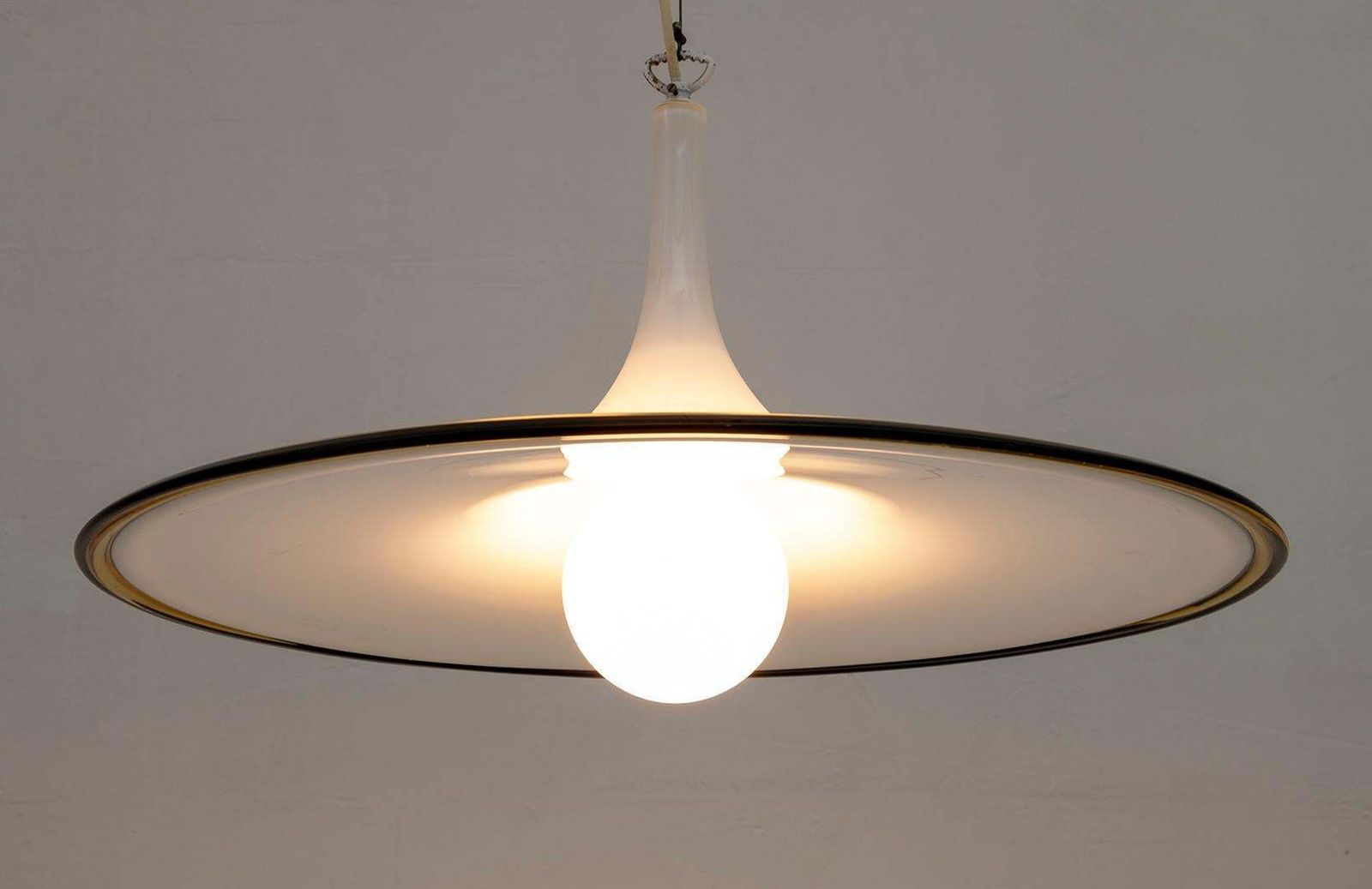 Mid Century Modern Italian Chandelier Hat Murano Glass, 1970