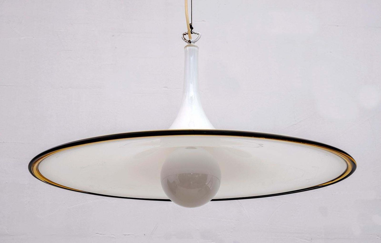 Mid Century Modern Italian Chandelier Hat Murano Glass, 1970 photo furniture