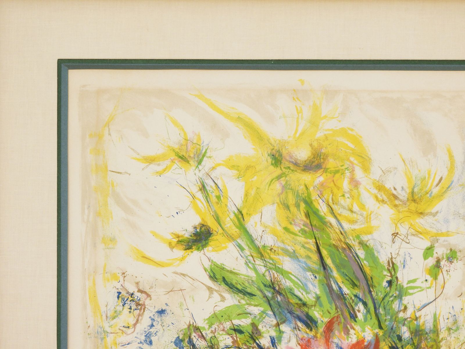 photo furniture 'Floral Still Life' 1967 Signed By Ira Moskowitz (1912 2001) Large Original Lithograph Print