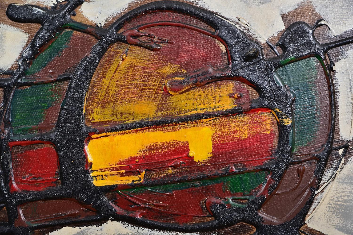 Midcentury Abstract Art Acrylic Oil On Canvas Painting Artwork 1960s 1970s photo 1200.0