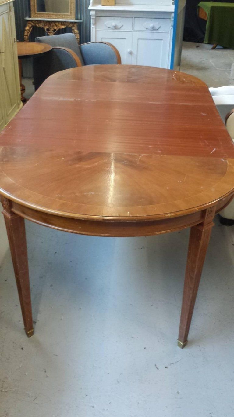 Early 20th Century Gustavian Carved Extendable Dining Table Mahogany photo furniture