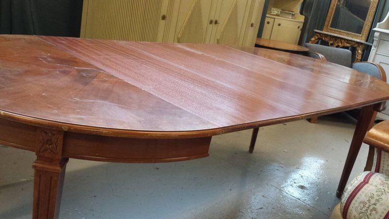 Early 20th Century Gustavian Carved Extendable Dining Table Mahogany photo Furniture