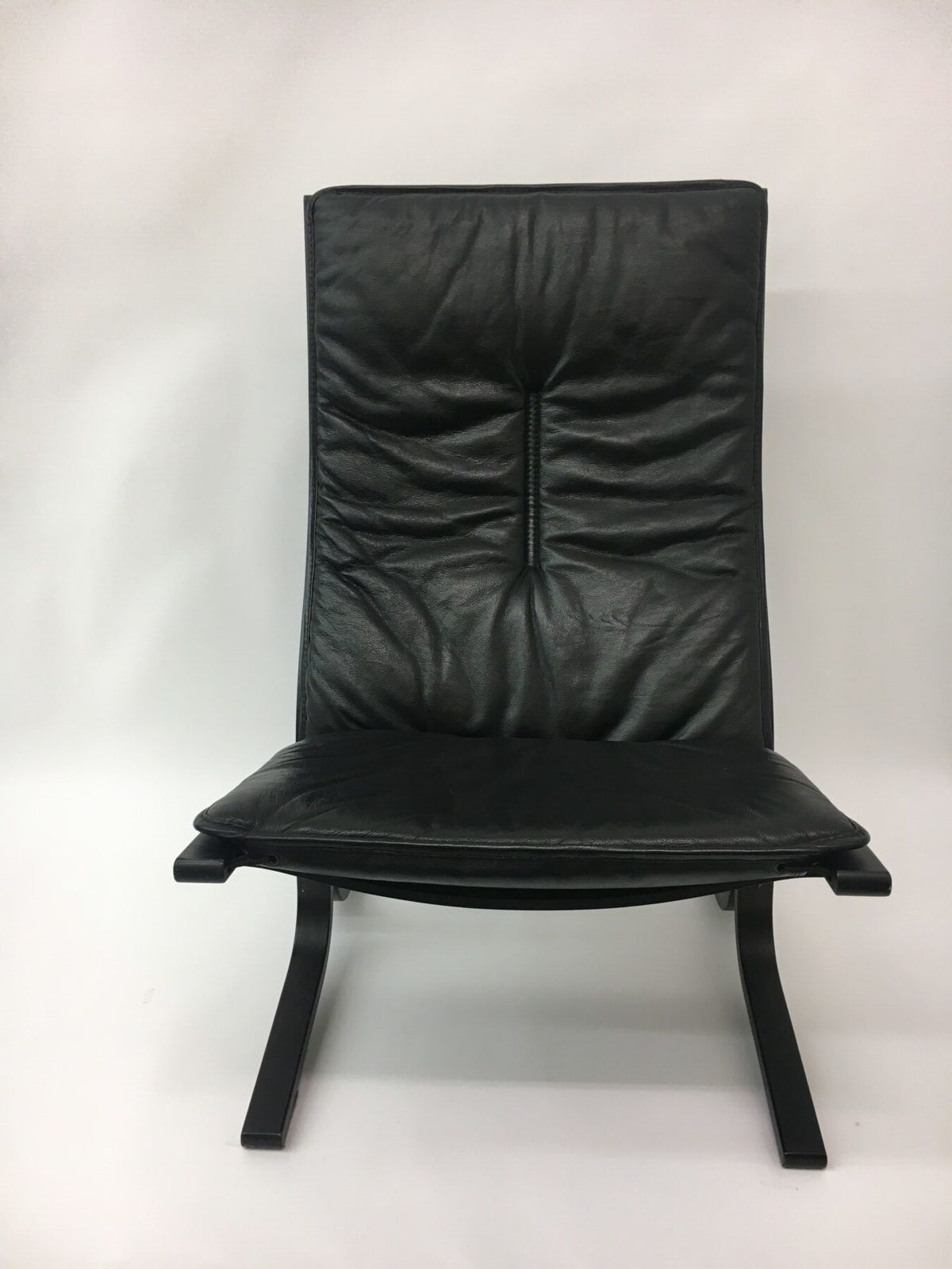 Mid Century Design Black Leather Lounge Chair By Ingmar Relling For Westnofa, 1970s photo Furniture