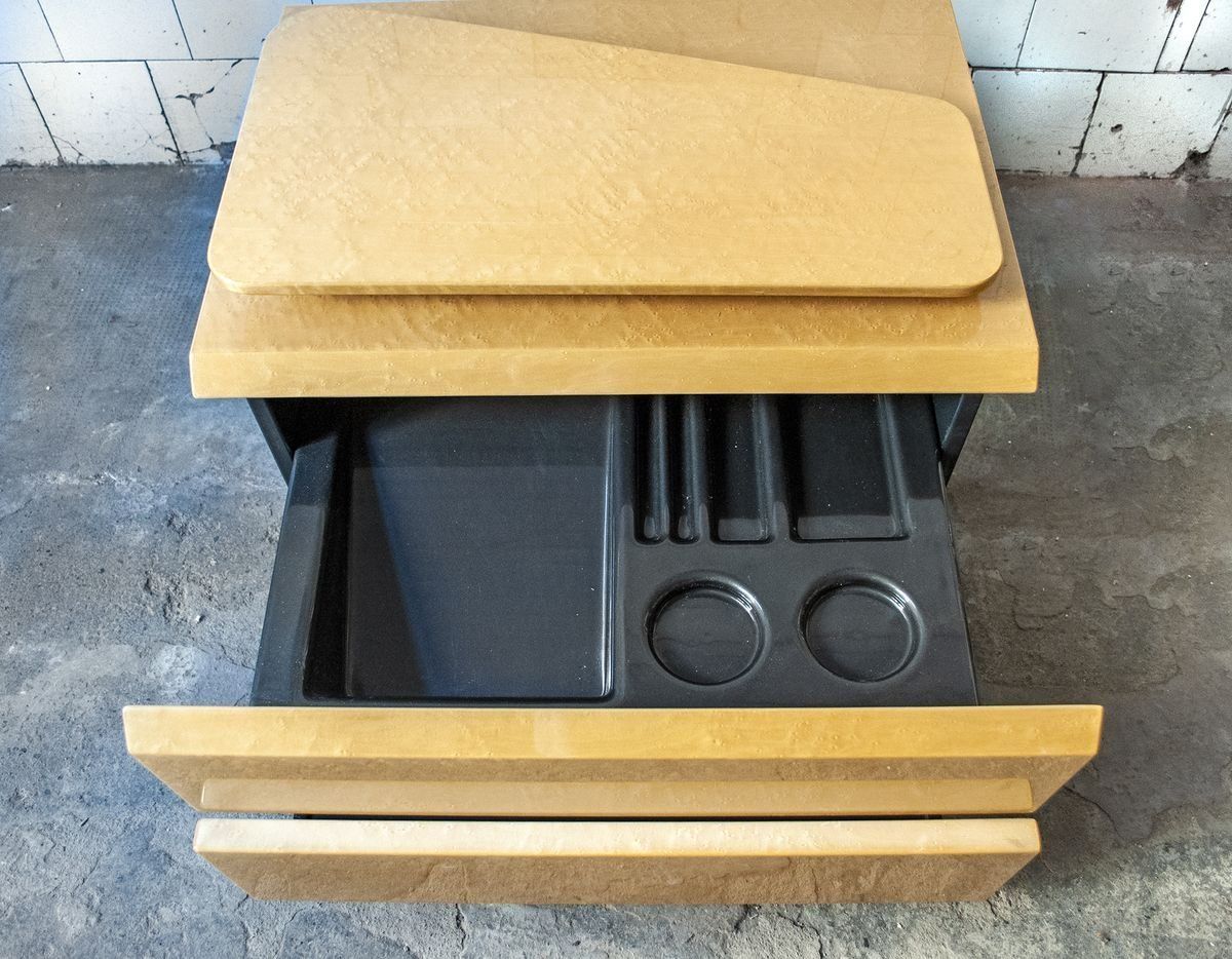 7571.2 Maple Bedside Tables By Giovanniofferedi For Saporiti Italia, 1970s, Set Of 4 photo