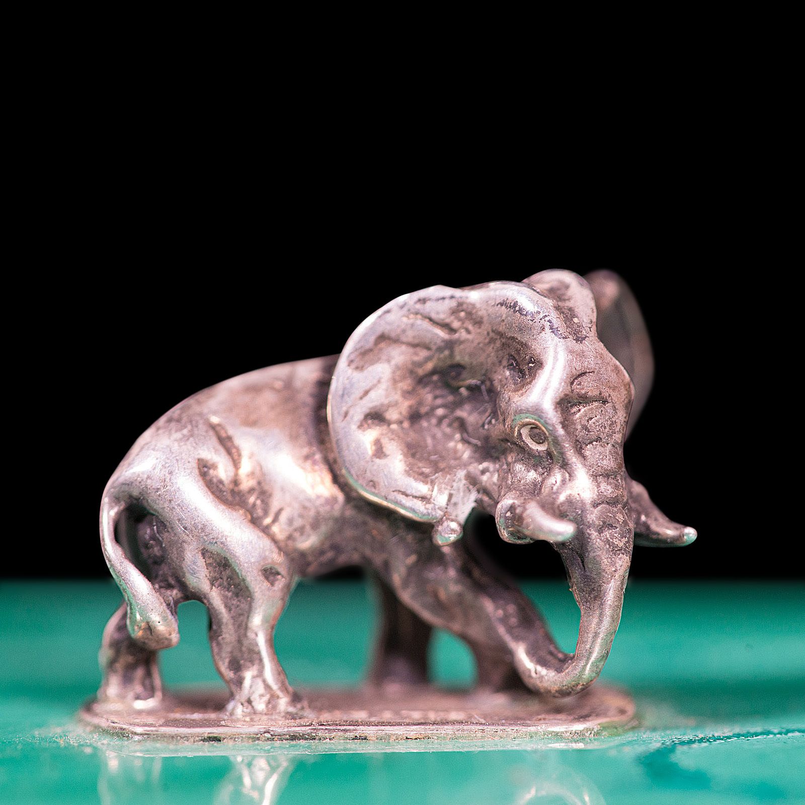 photo furniture Small Antique Trinket Box, English, Malachite, Silver, Decorative, C1850