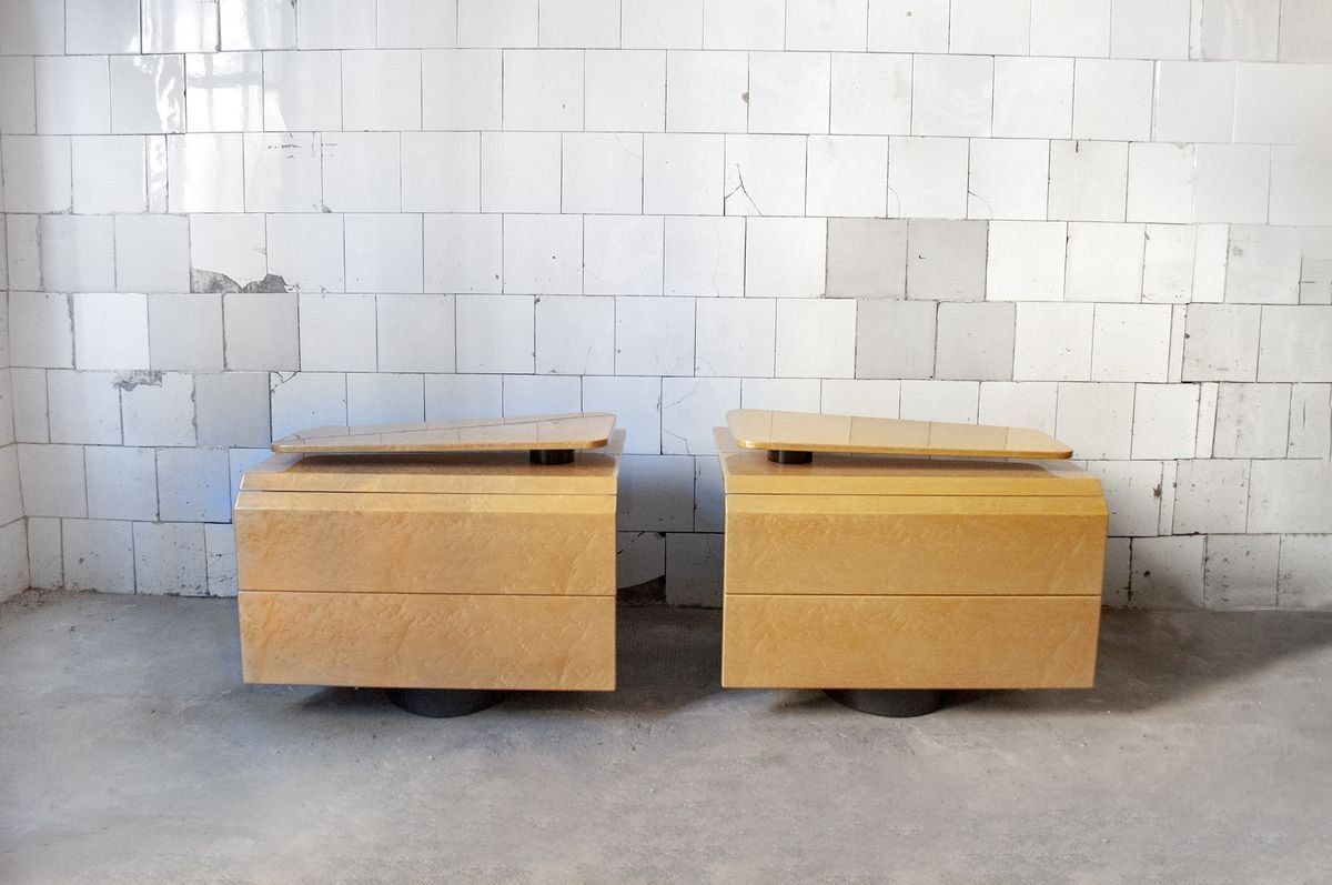 Maple Bedside Tables By Giovanniofferedi For Saporiti Italia, 1970s, Set Of 2 photo Furniture