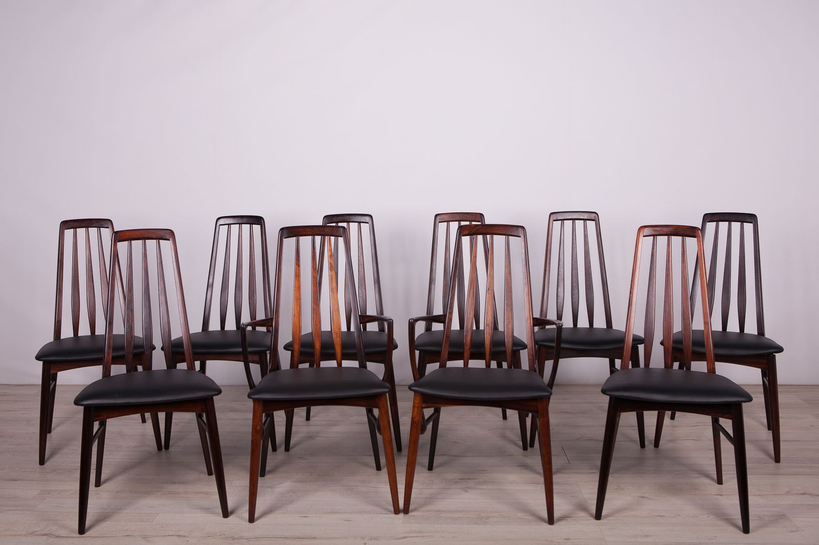 photo furniture Rosewood Eva Dining Chairs By Niels Koefoed For Koefoeds Hornslet, 1960s, Set Of 10