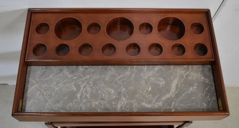 Small Powder Table In Mahogany, "Escalier De Cristal" Manufacture, Louis XVI Style, Late 19th Century photo 3431.96