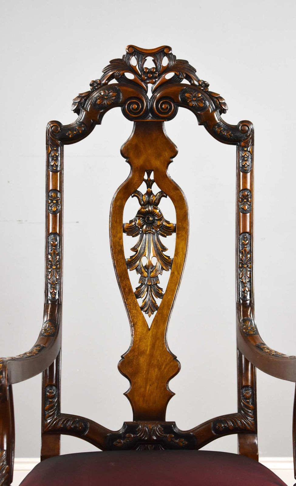 Set Of 14 20th Century English Antique Queen Anne Style Dining Chairs photo 5750.0