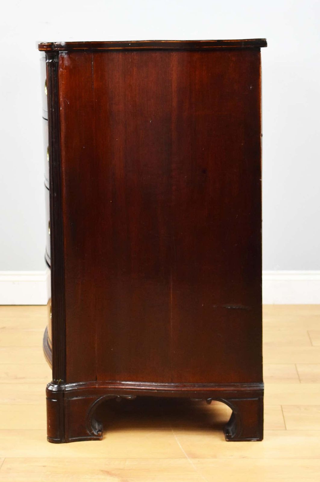 18th Century George III Mahogany Serpentine Chest photo vintage
