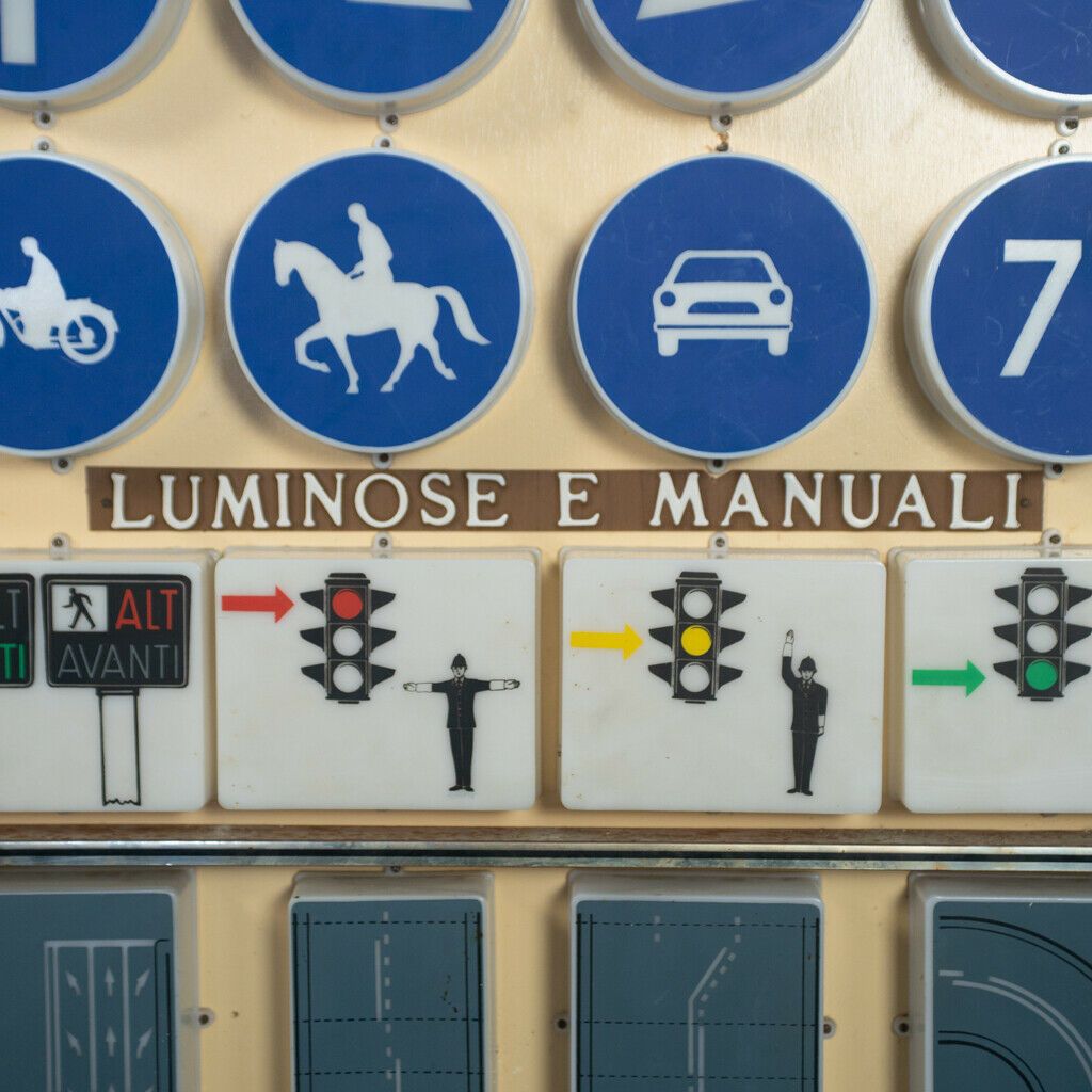Luminous Panel Teaching Autoscuola 1970s Collecting photo 2135.65