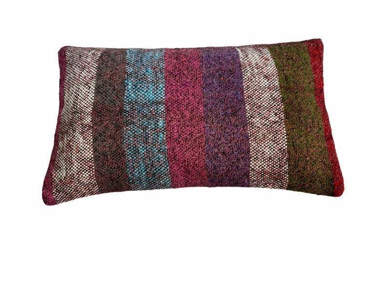 Vintage Turkse Kilim Kussenhoes, 30 X 50 Cm photo 66.0