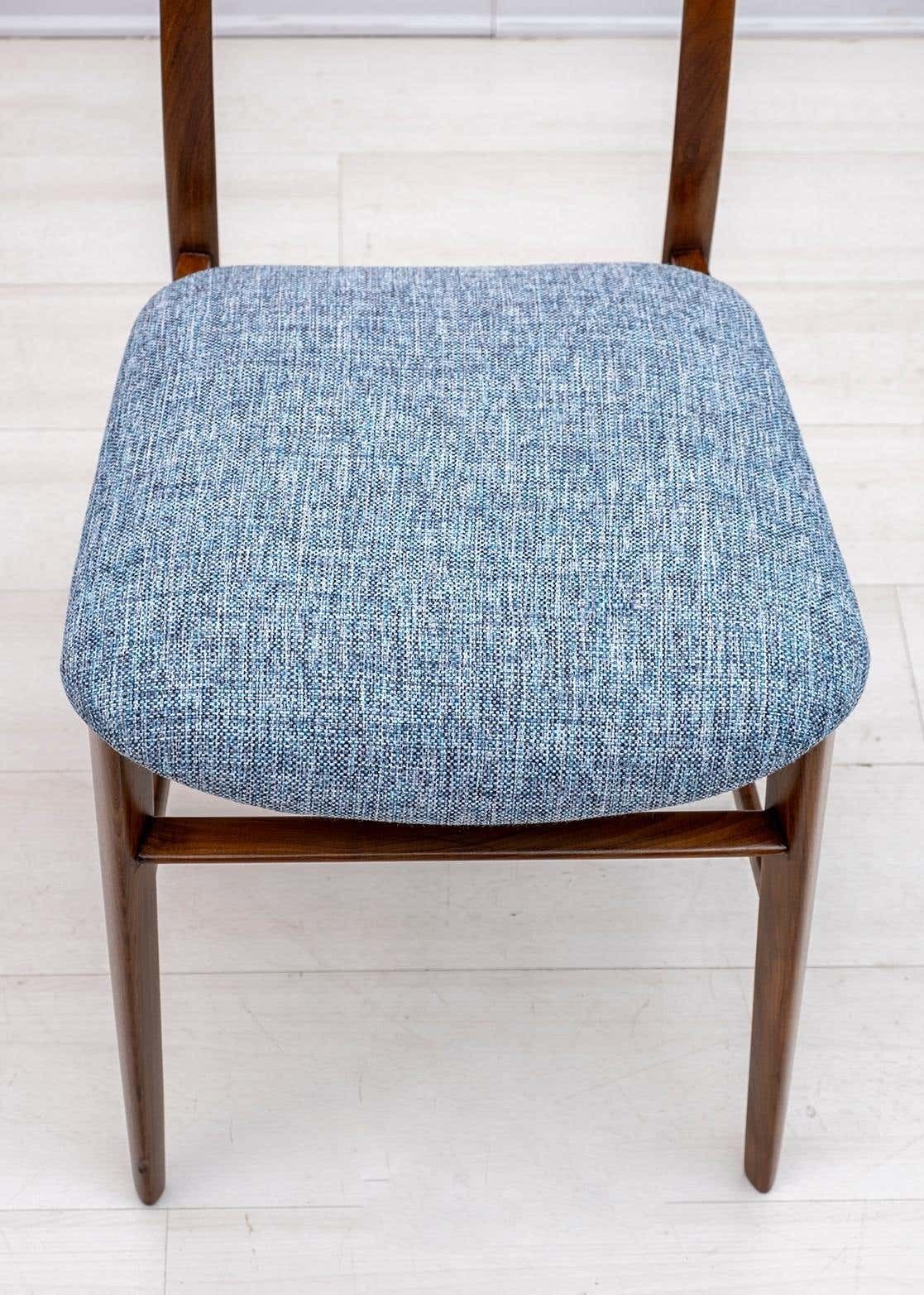 photo vinterior Six Of Edmondo Palutari For Dassi Mid Century Italian Teak Dining Chairs, 1950s