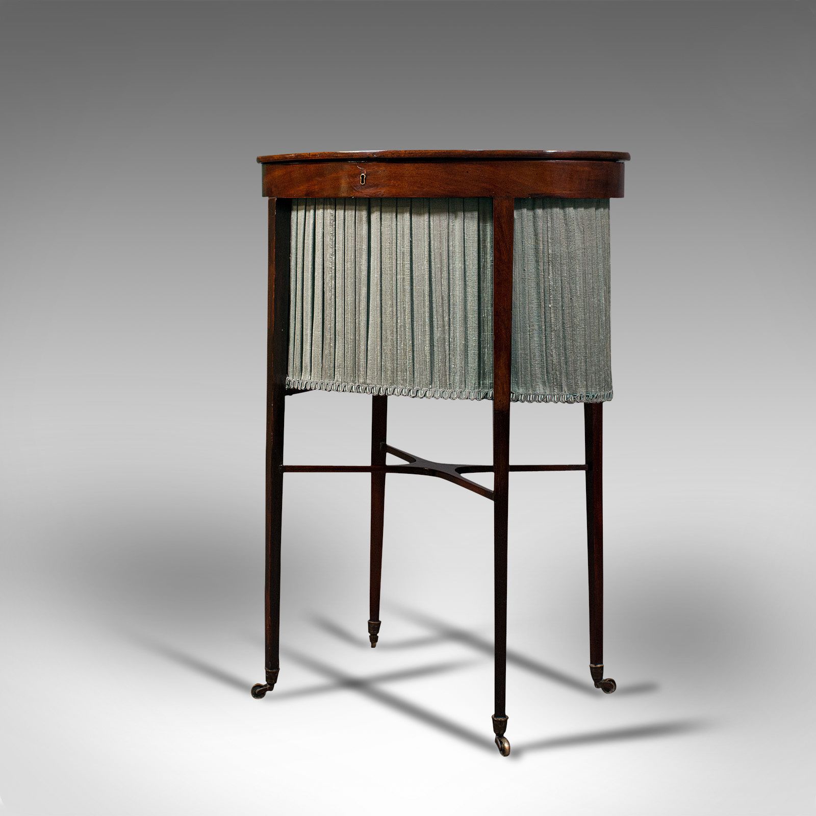 photo for sale Antique Sewing Table, English, Mahogany, Silk Cotton, Work, Regency, Circa 1820