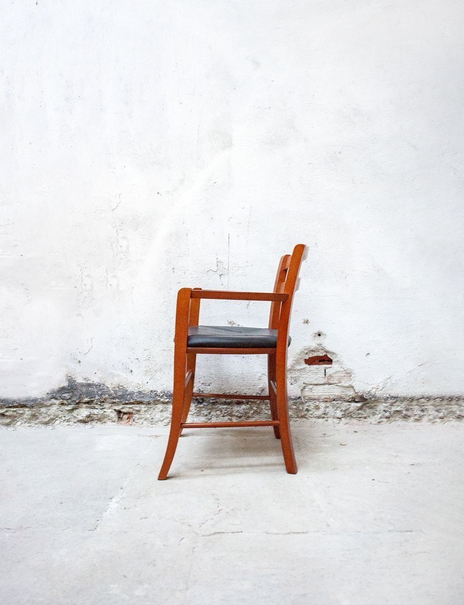 Marocca Model Chairs In Beech And Leather By Vico Magistretti For De Padova, Italy, 1987, Set Of 2 photo Furniture