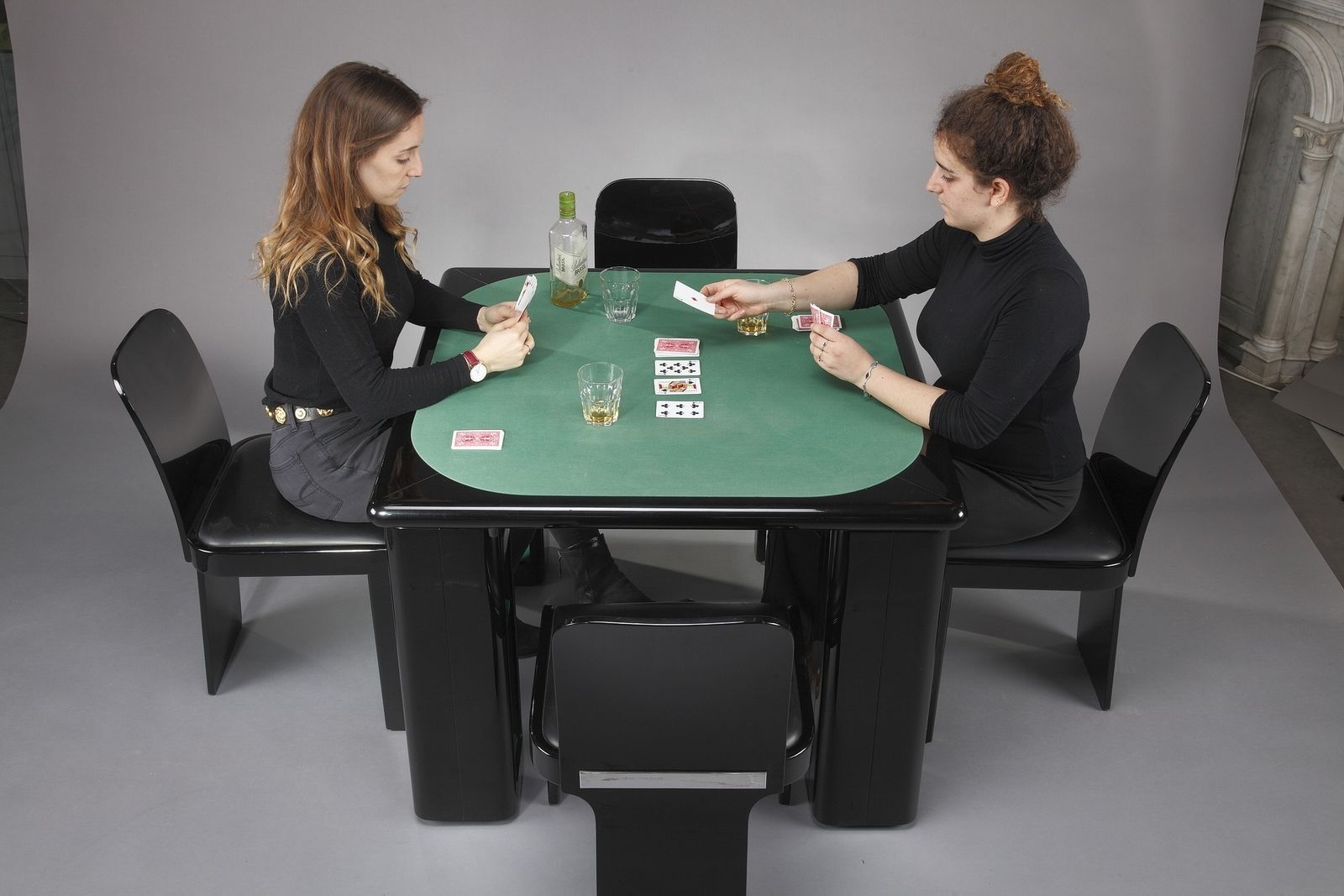 Table de jeu et chaises italiennes par Pierluigi Molinari pour Pozzi, 1970 photo vinterior