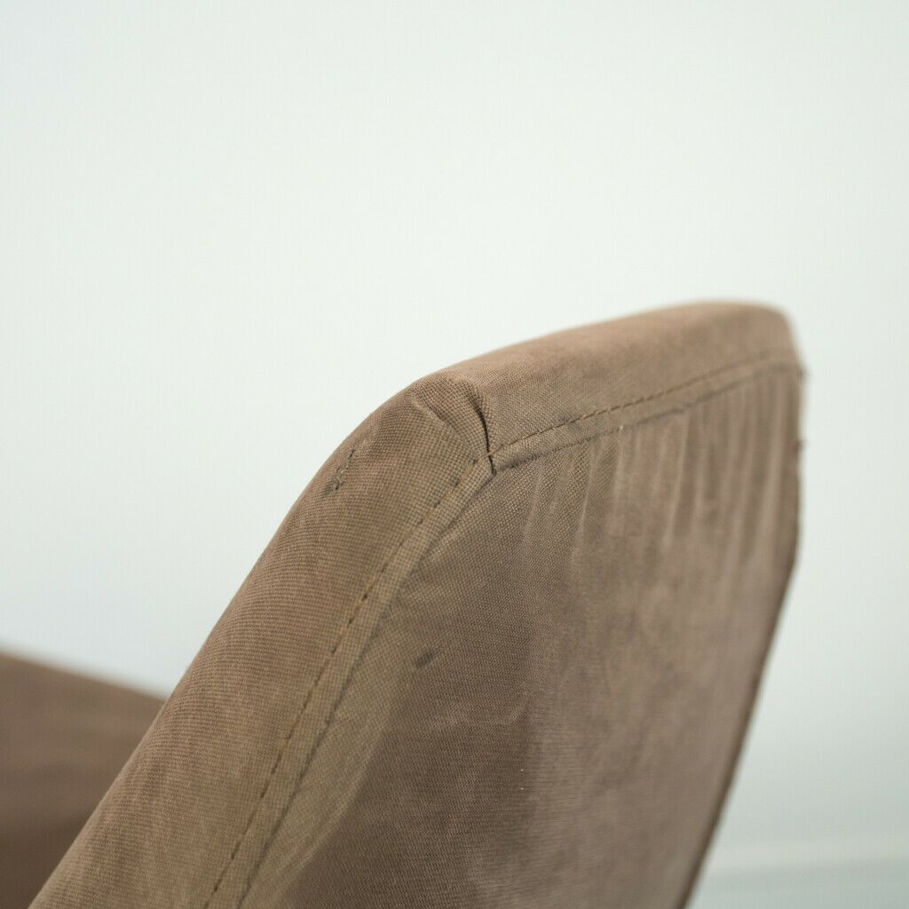Single Swivel Armchair Brown Fabric Italy 1970s Modern Vintage photo 280.24
