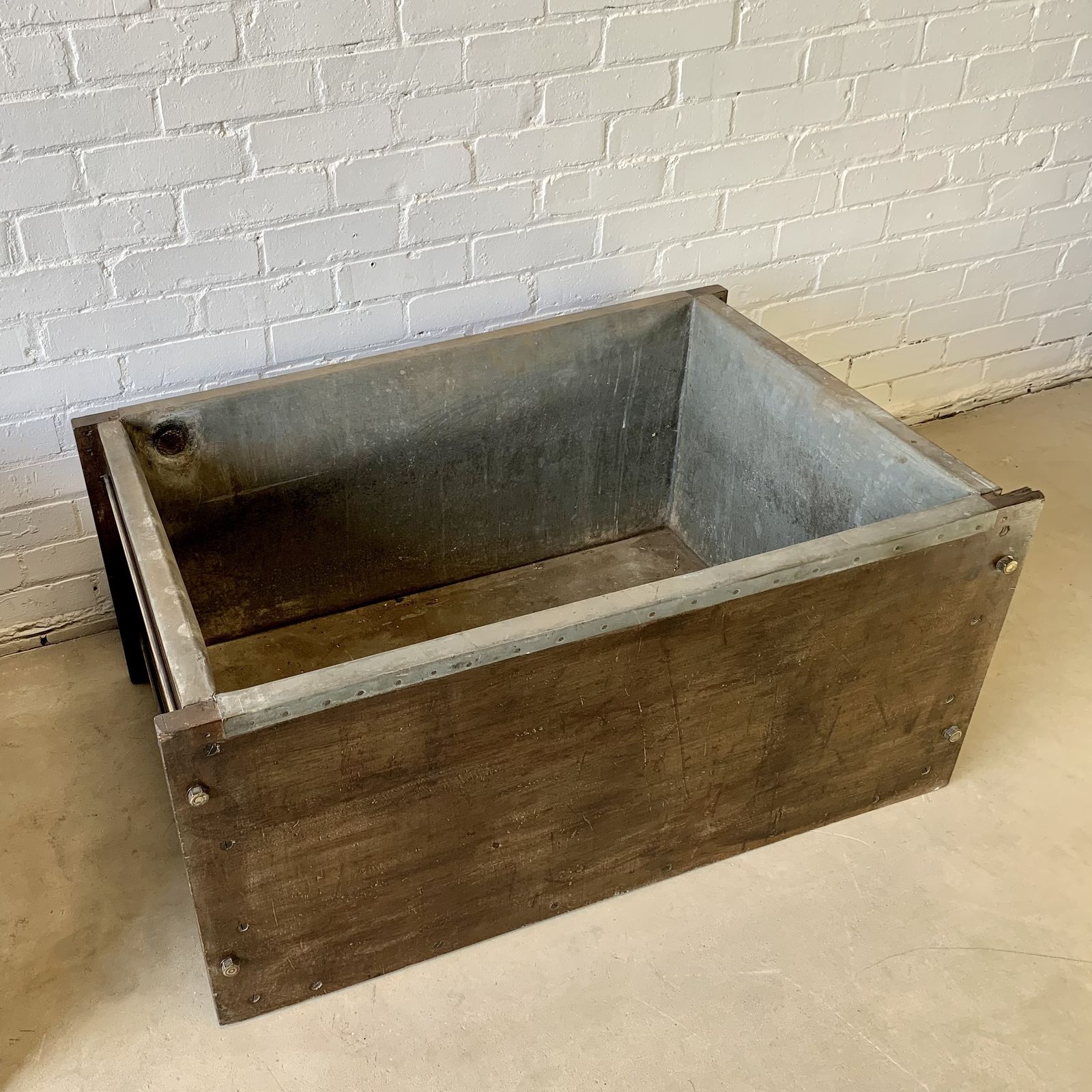 Pair Of Large Vintage Reclaimed Hardwood Water Tanks Planters photo 1200.0